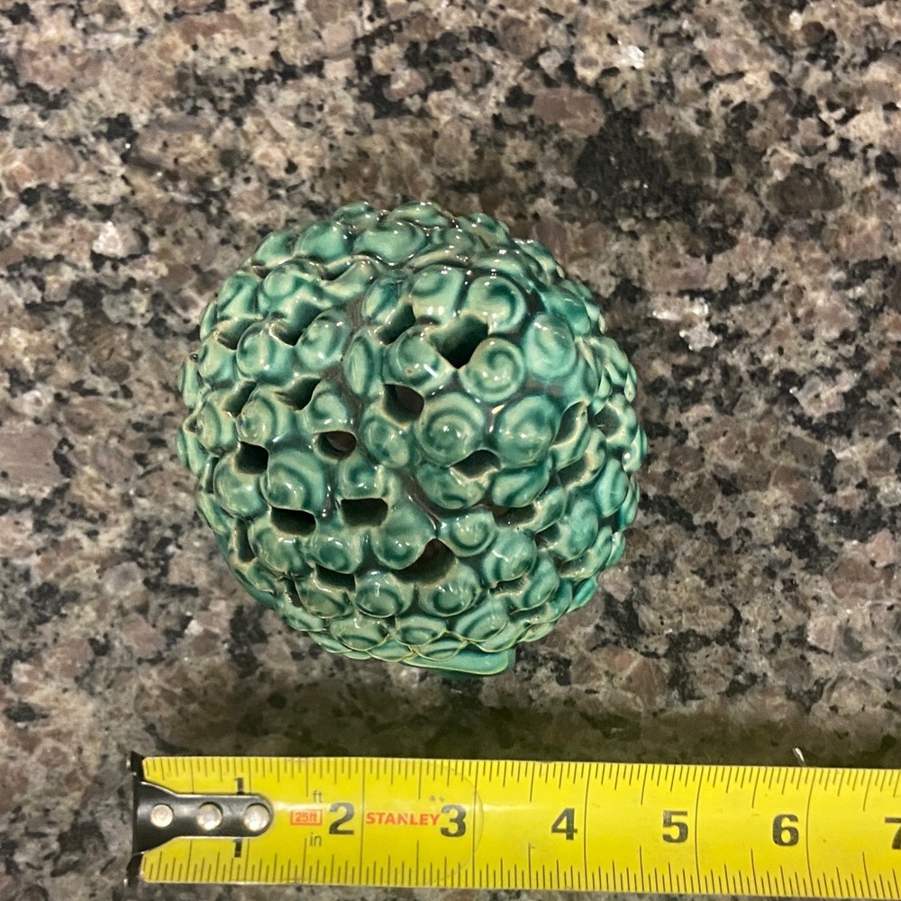 Green Buddha Head Ceramic potpourri holder home Decor - Picture 6 of 9